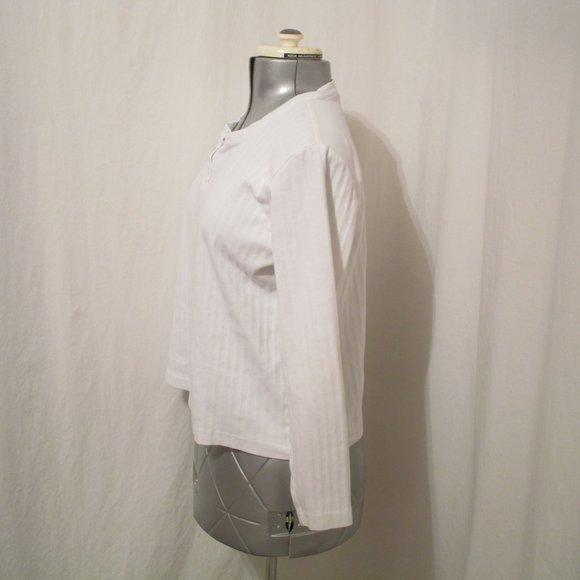 Westbound Ribbed Henley Long Sleeve Tee L - Picture 2 of 5
